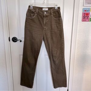 Straight legged, brown Abercrombie & Fitch pant